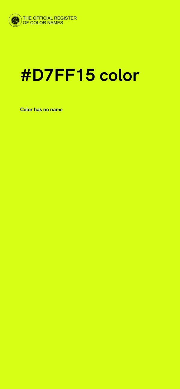 #D7FF15 color image