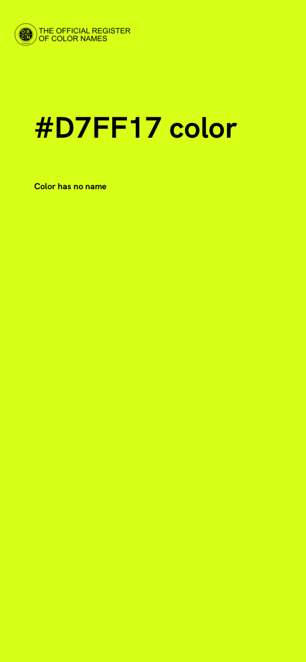 #D7FF17 color image
