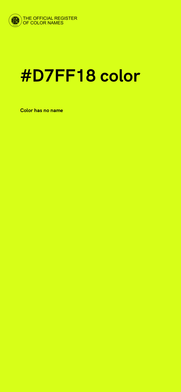 #D7FF18 color image