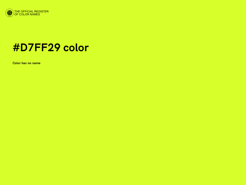 #D7FF29 color image