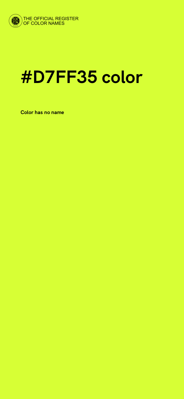 #D7FF35 color image