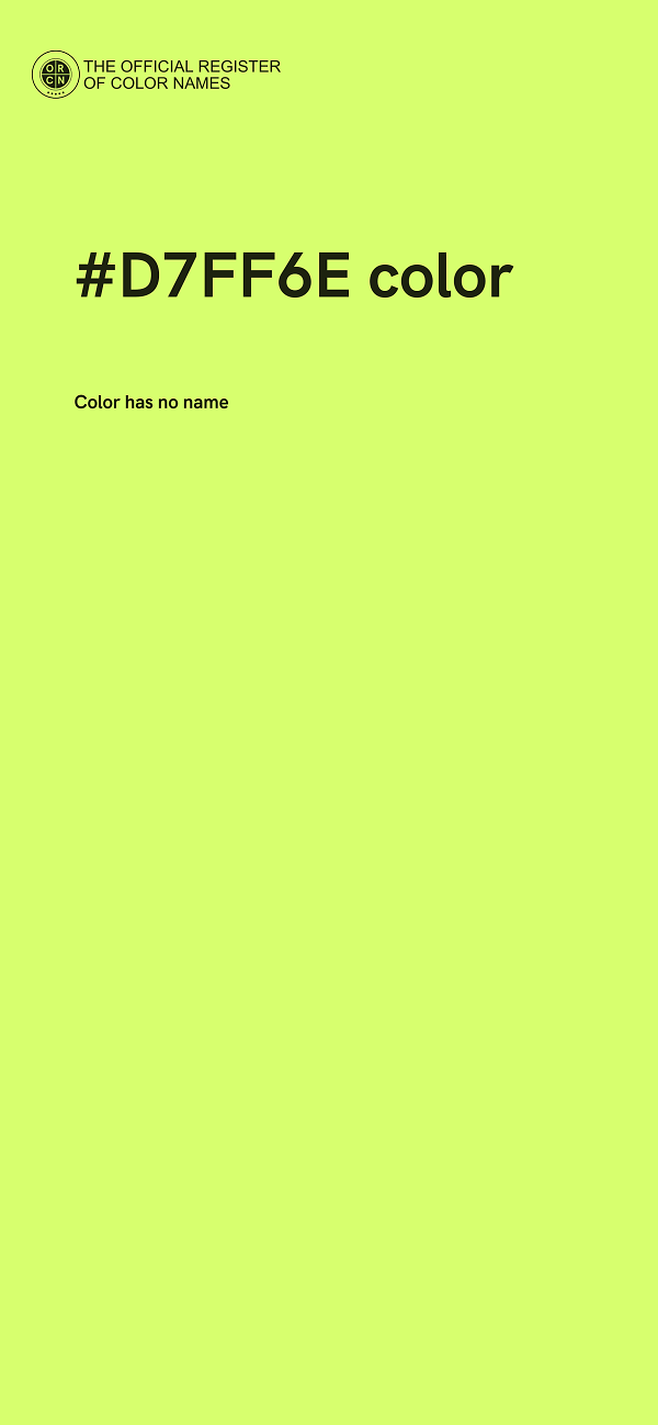 #D7FF6E color image