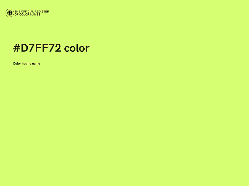 #D7FF72 color image