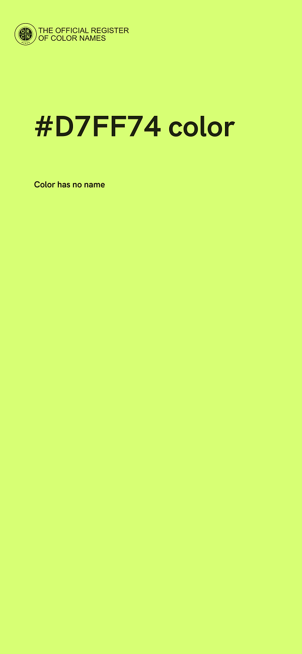 #D7FF74 color image