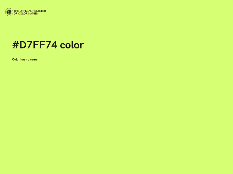 #D7FF74 color image