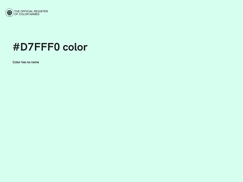 #D7FFF0 color image