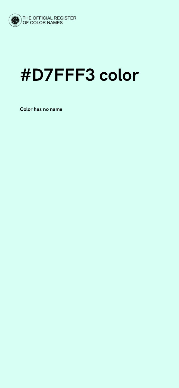 #D7FFF3 color image