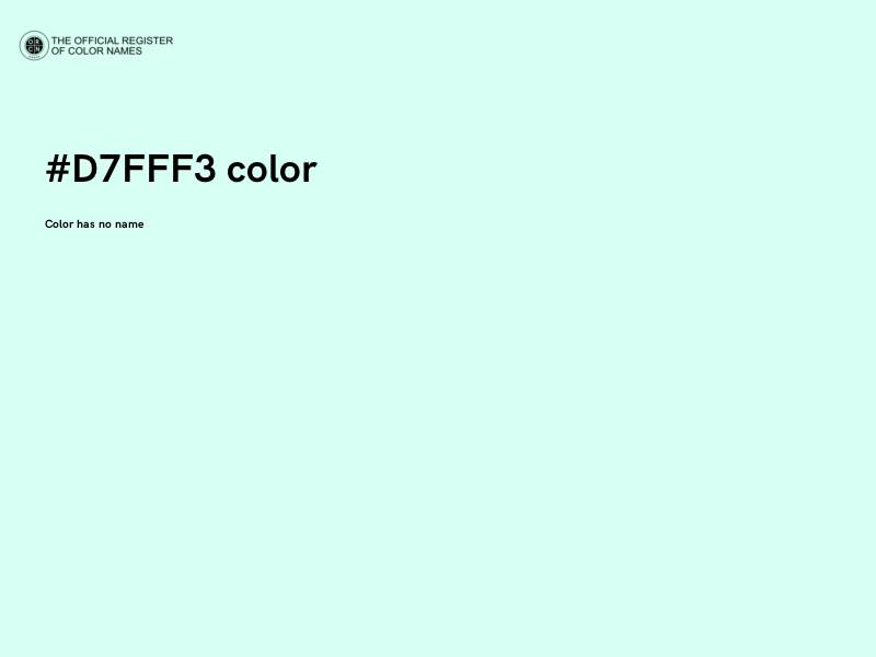 #D7FFF3 color image