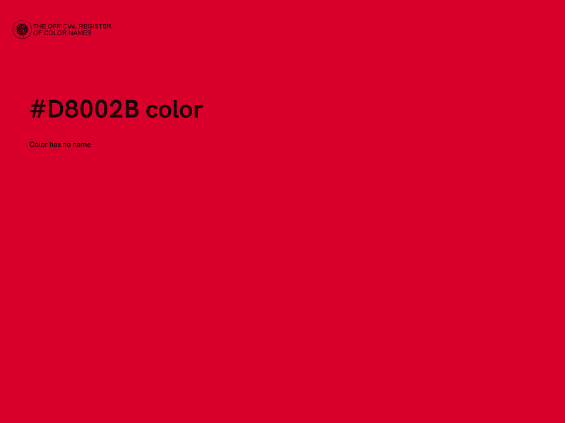 #D8002B color image