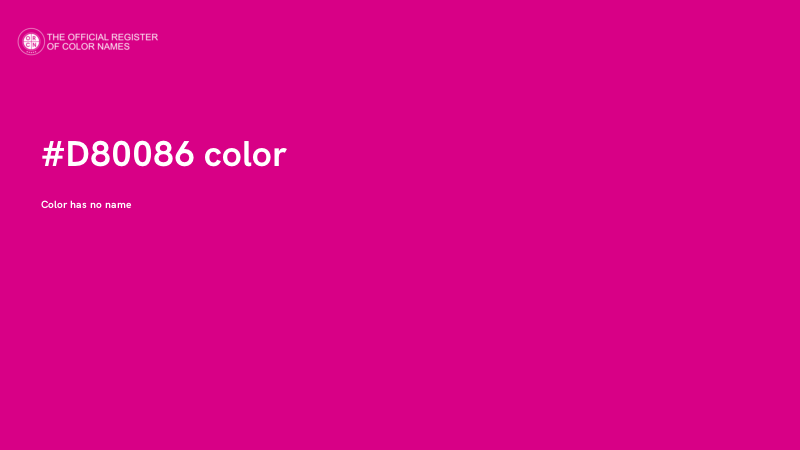 #D80086 color image