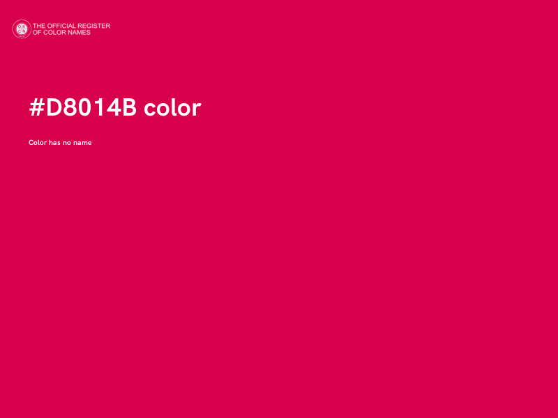 #D8014B color image
