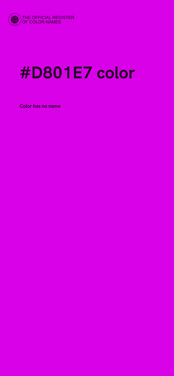 #D801E7 color image