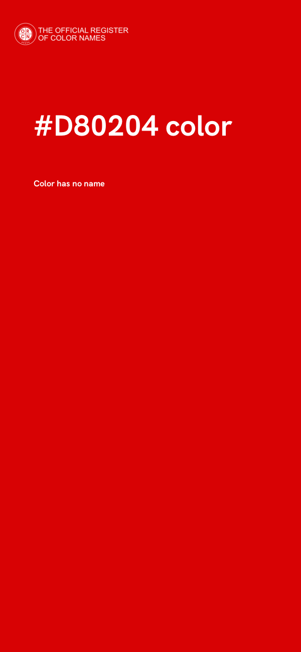 #D80204 color image