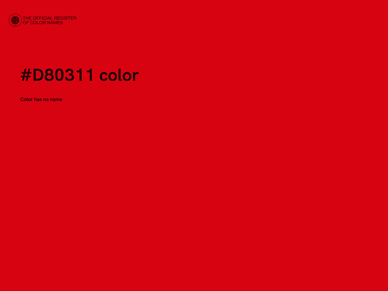 #D80311 color image