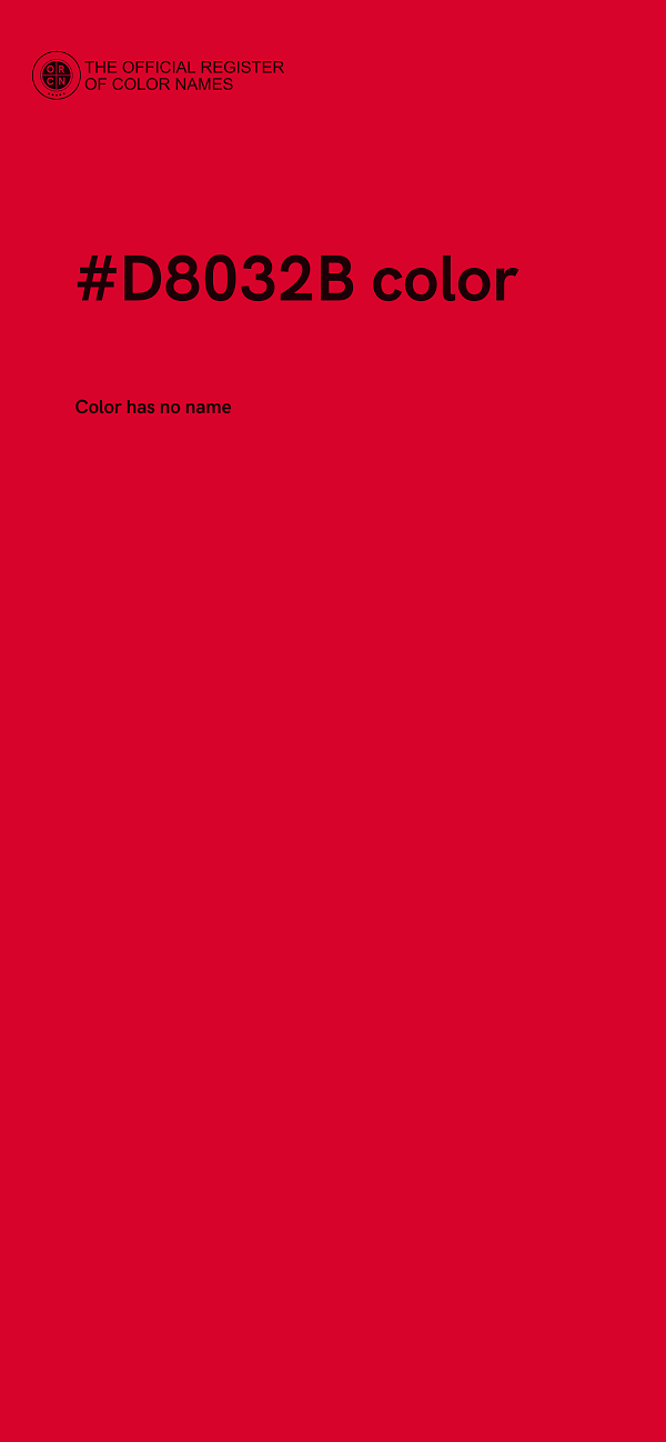 #D8032B color image