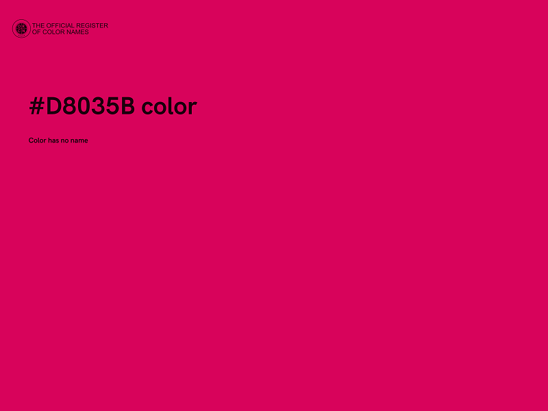 #D8035B color image