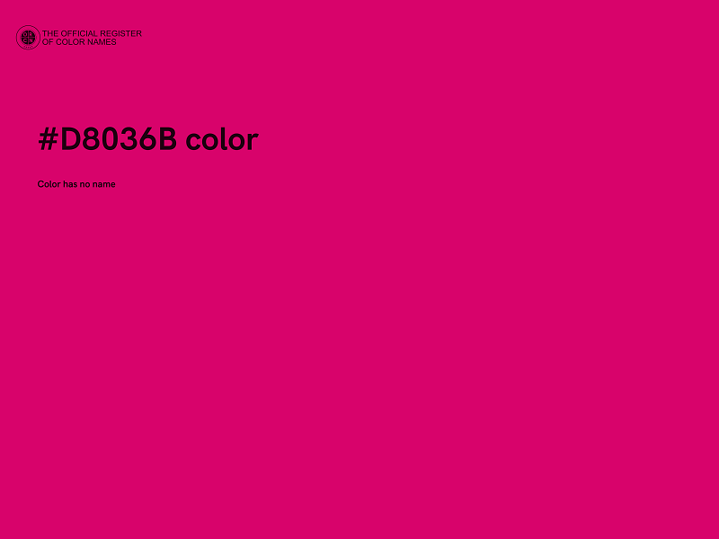 #D8036B color image