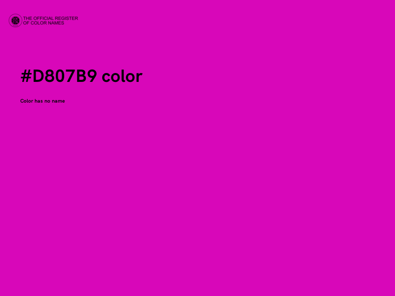 #D807B9 color image