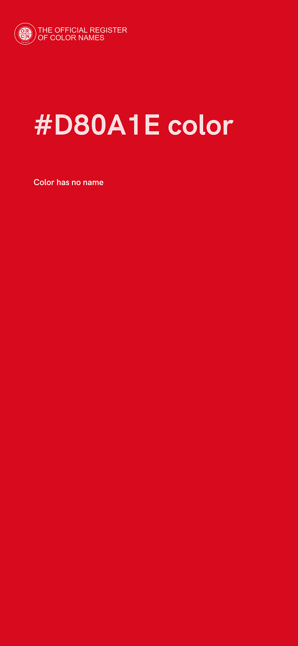 #D80A1E color image