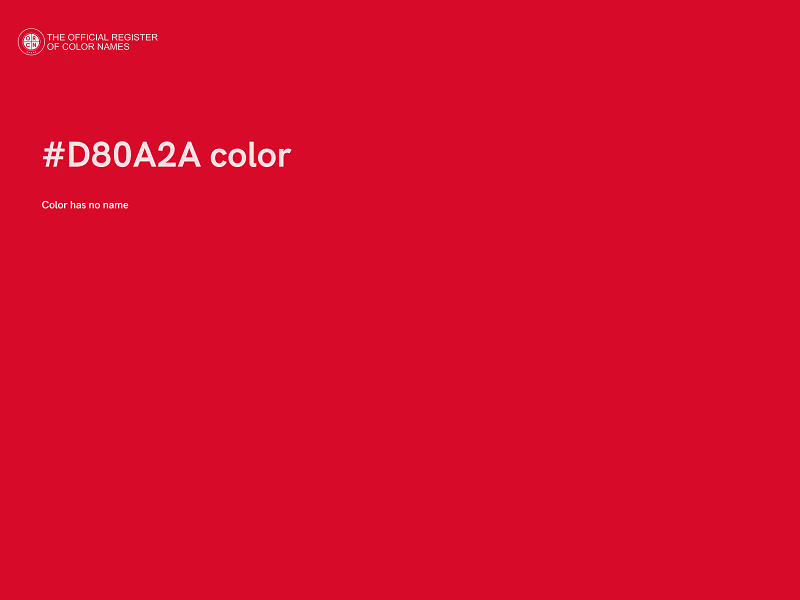 #D80A2A color image