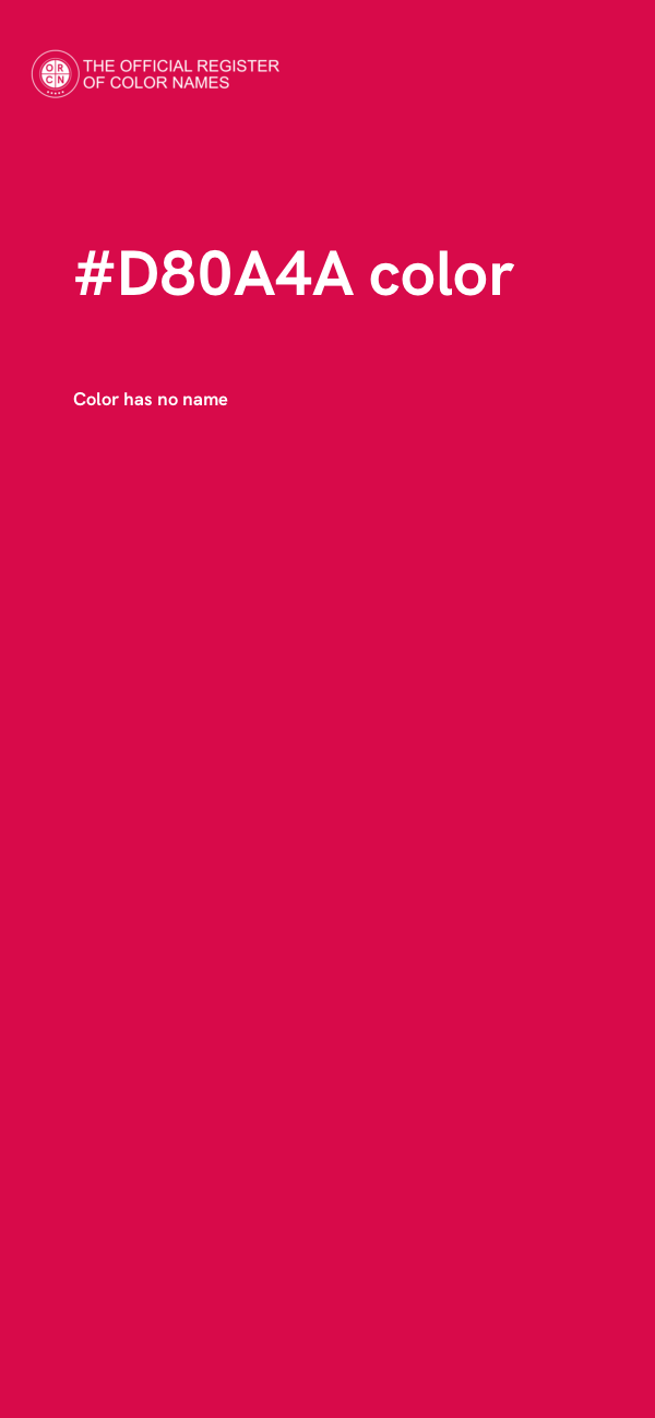 #D80A4A color image