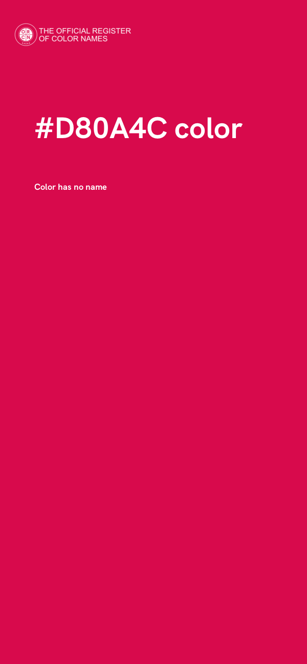 #D80A4C color image