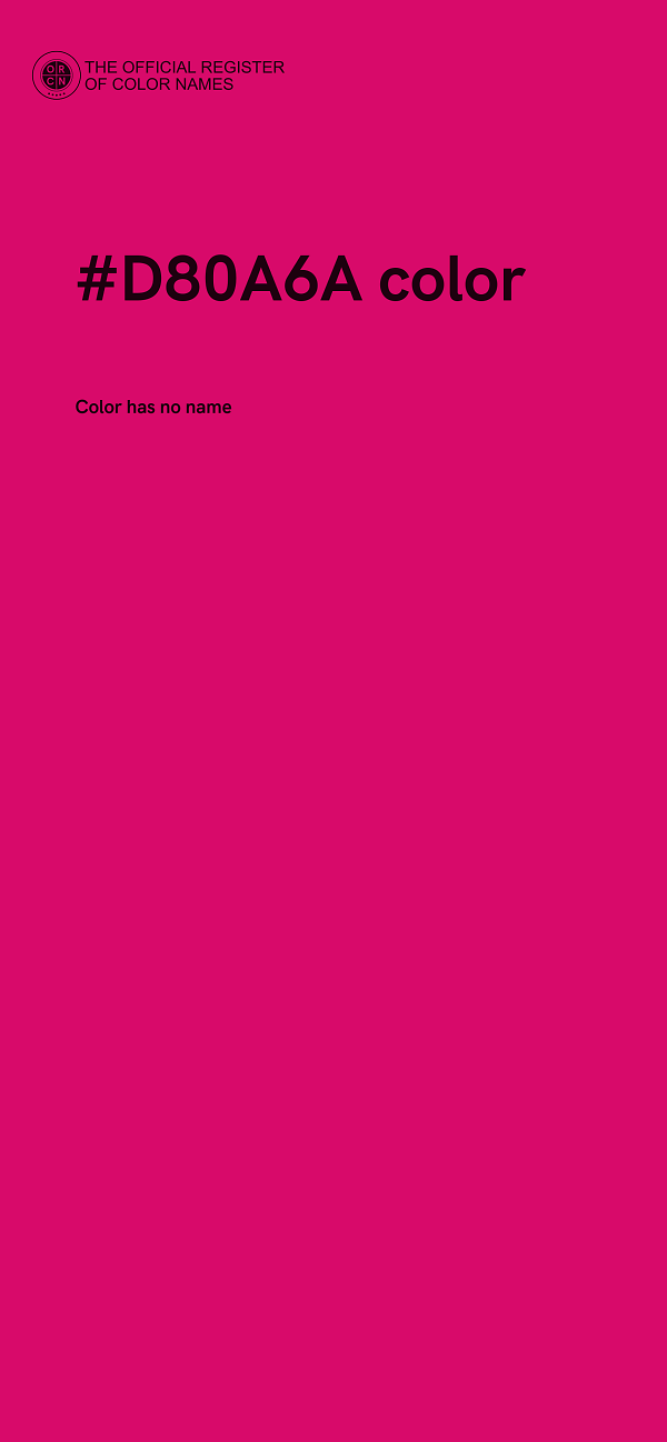 #D80A6A color image