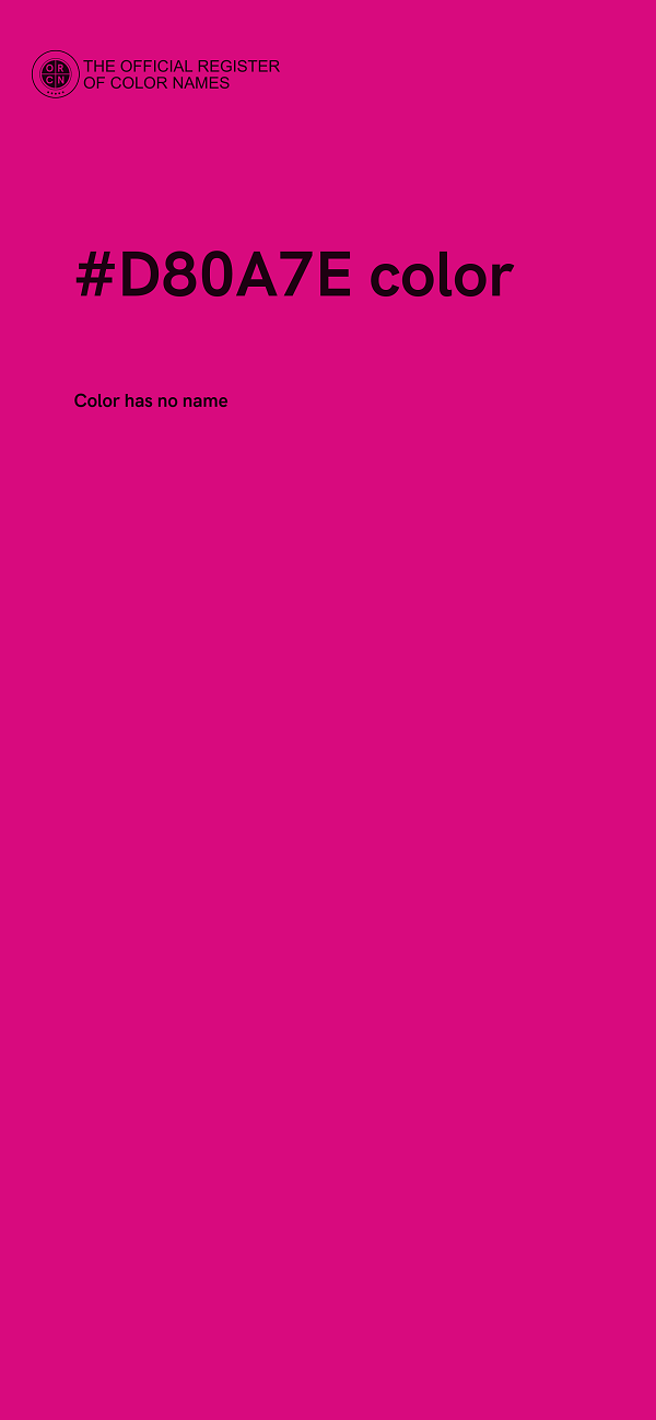 #D80A7E color image