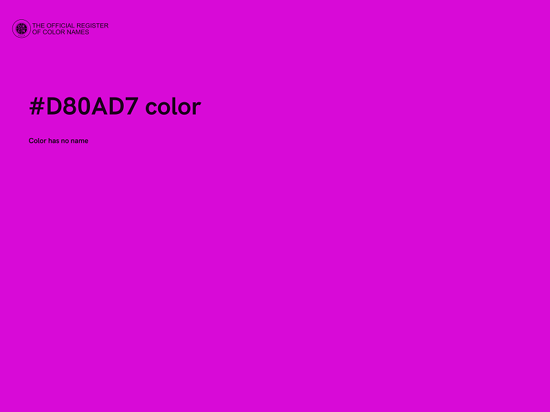 #D80AD7 color image