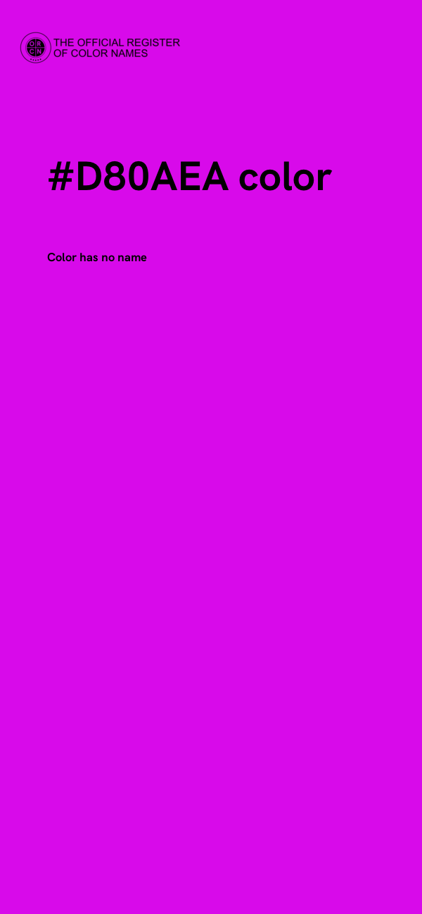 #D80AEA color image