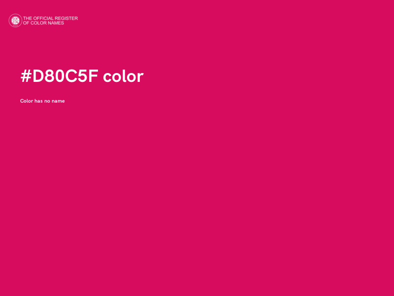 #D80C5F color image