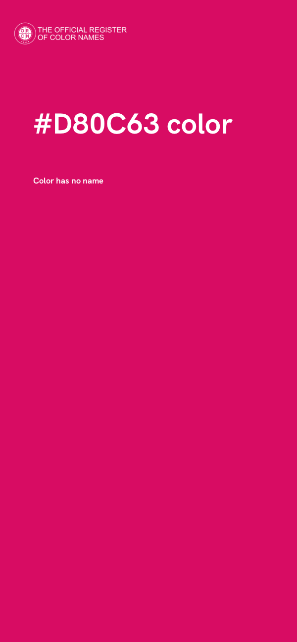 #D80C63 color image