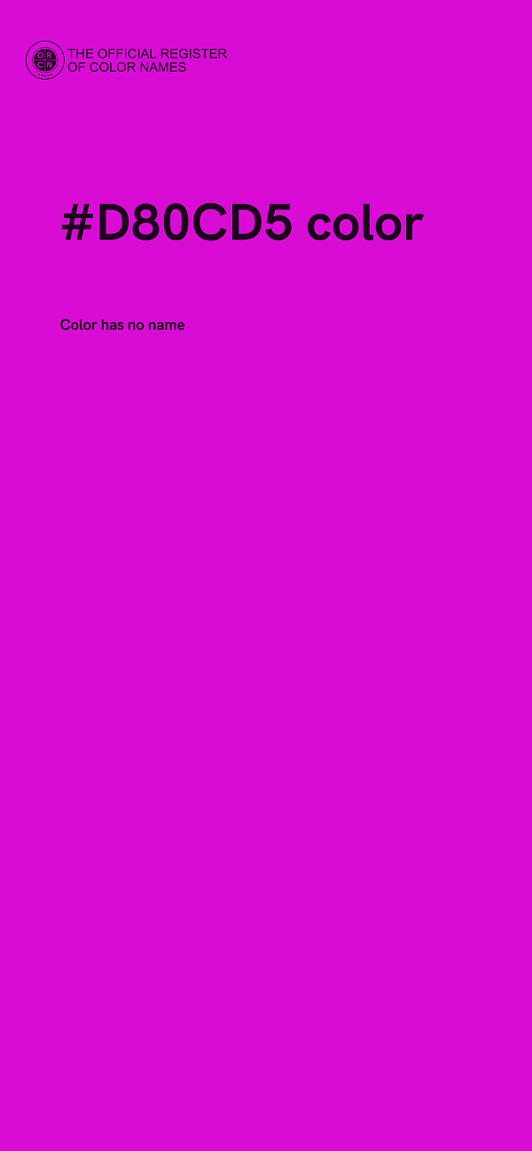 #D80CD5 color image