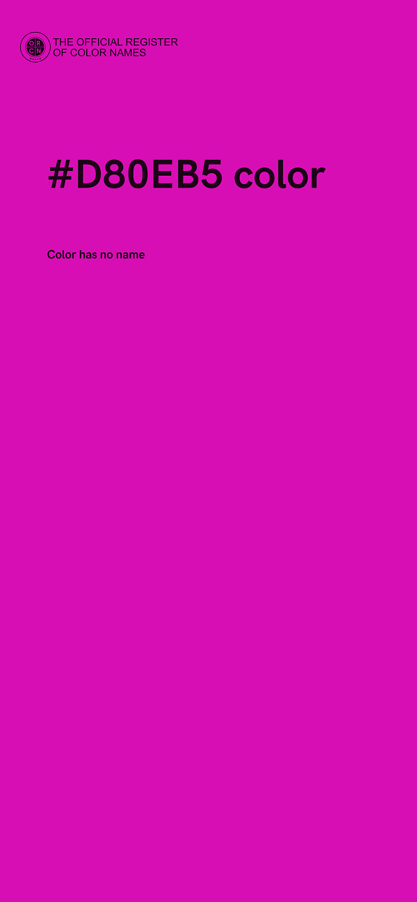 #D80EB5 color image