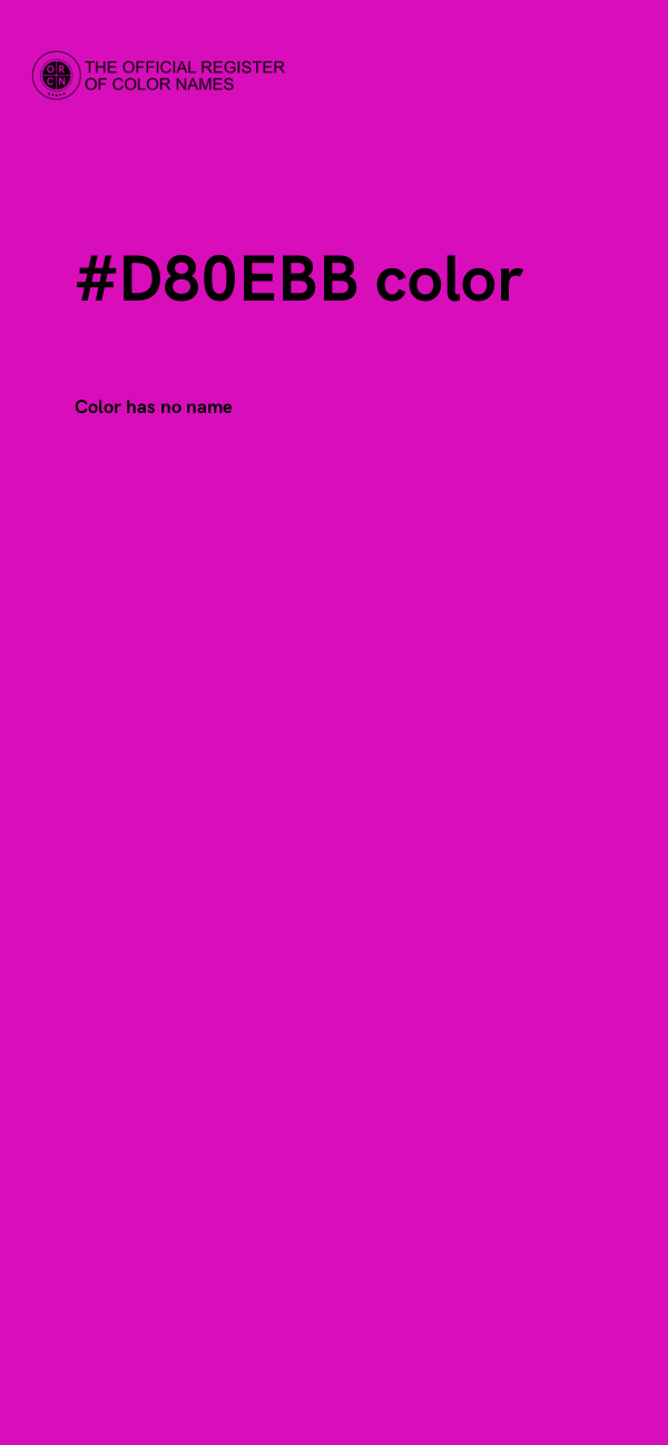 #D80EBB color image