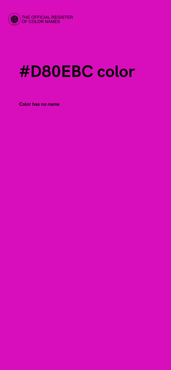 #D80EBC color image