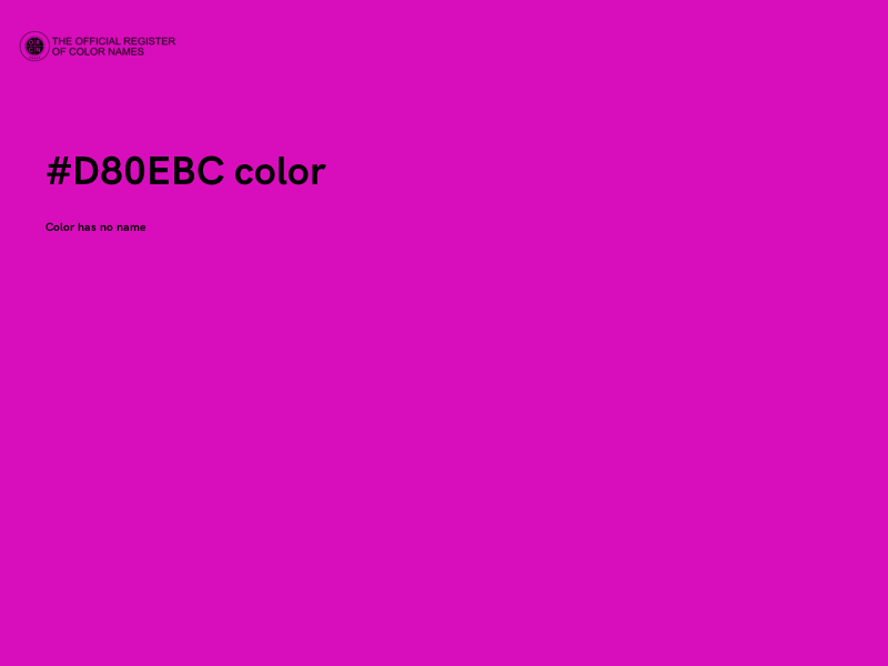 #D80EBC color image