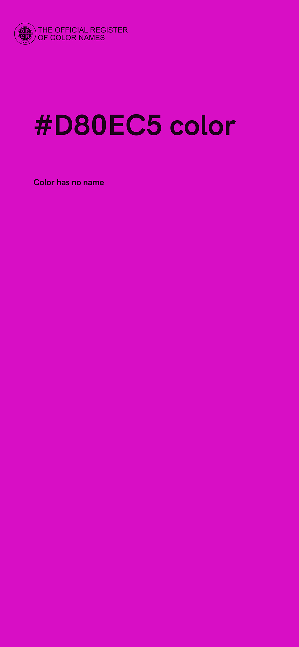 #D80EC5 color image