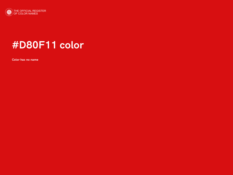#D80F11 color image