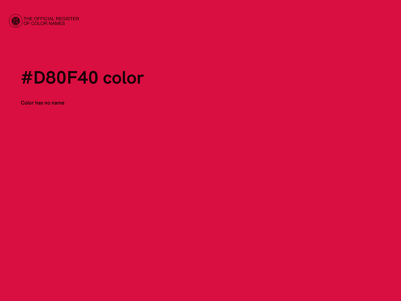 #D80F40 color image