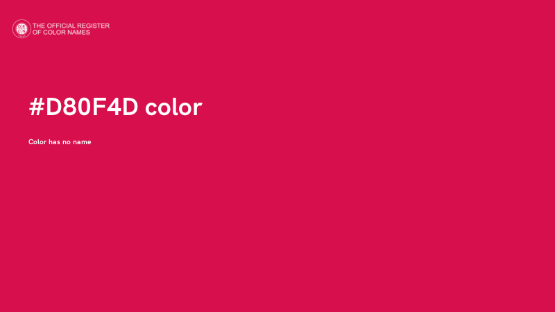 #D80F4D color image