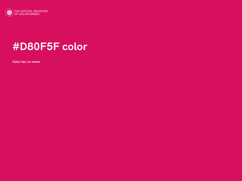 #D80F5F color image
