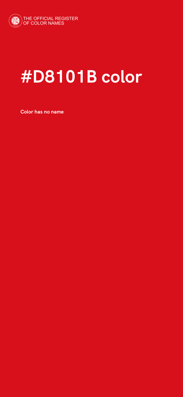 #D8101B color image