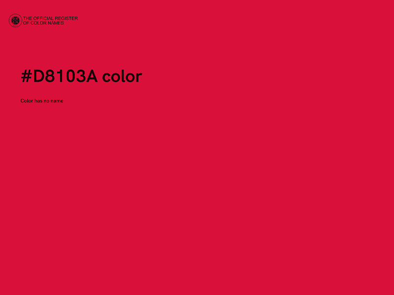 #D8103A color image