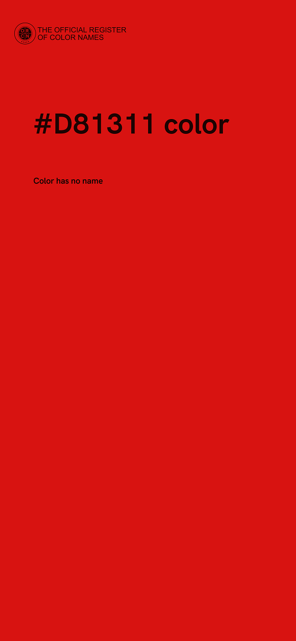 #D81311 color image