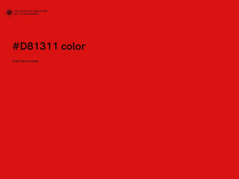 #D81311 color image