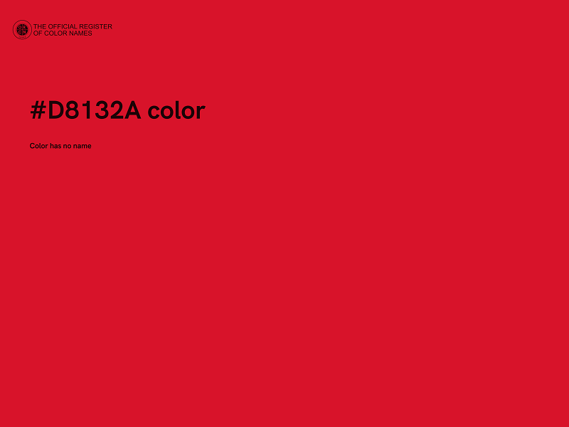 #D8132A color image