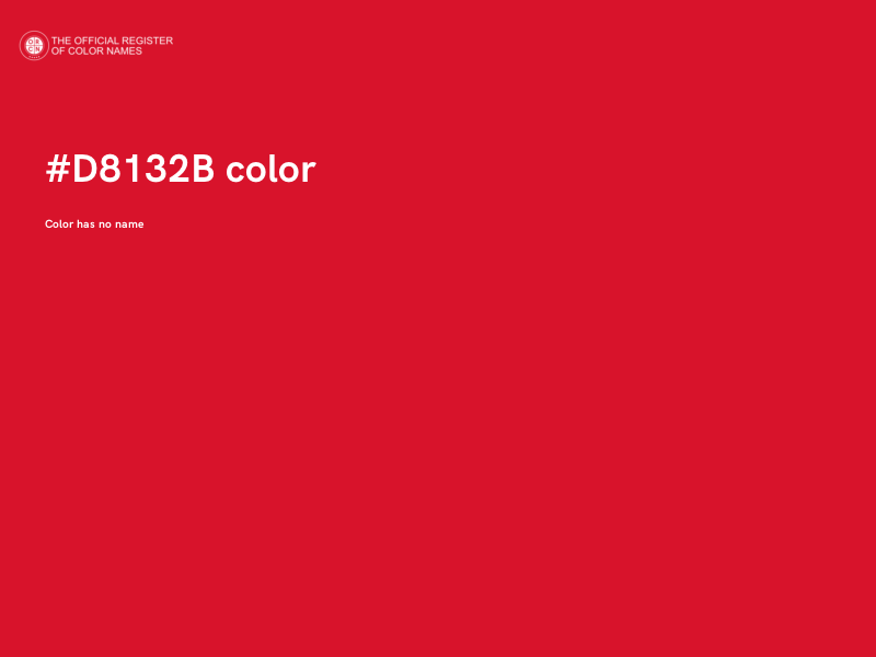 #D8132B color image