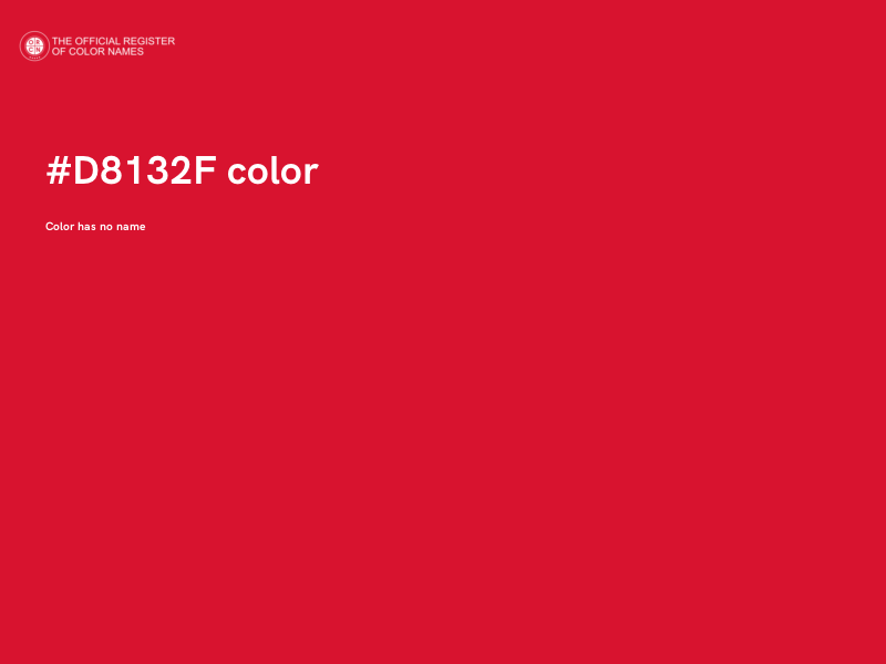 #D8132F color image