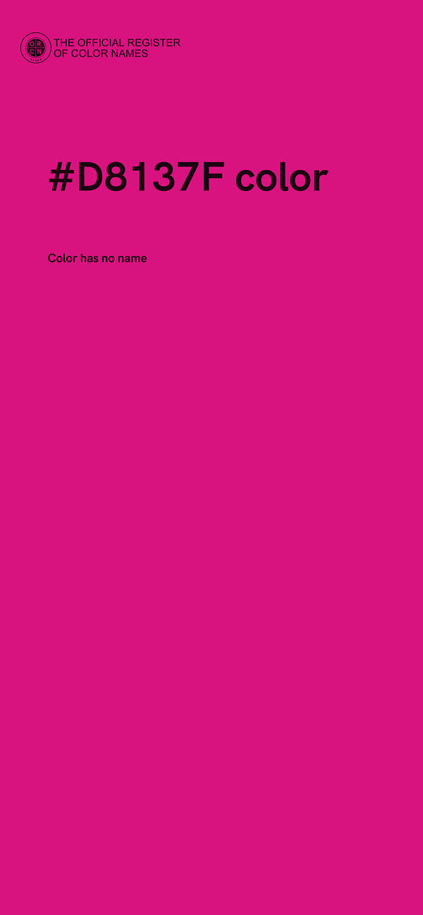 #D8137F color image